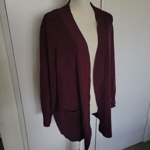 Cable & Gauge Dark Purple Cardigan